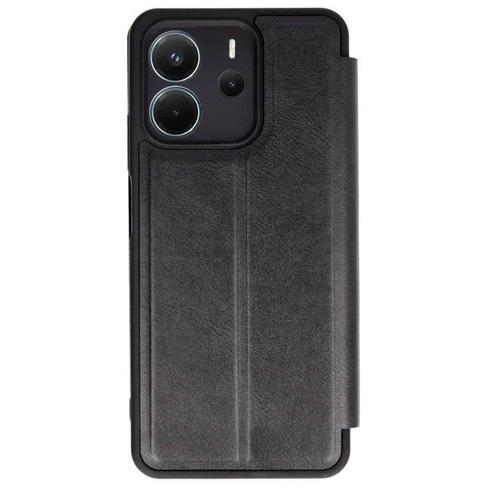 BUĞZ Xiaomi Redmi Note 14 4g Kılıf Flip Cover - Siyah