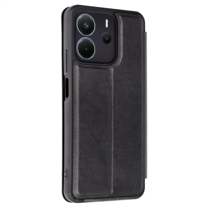BUĞZ Xiaomi Redmi Note 14 4g Kılıf Flip Cover - Siyah