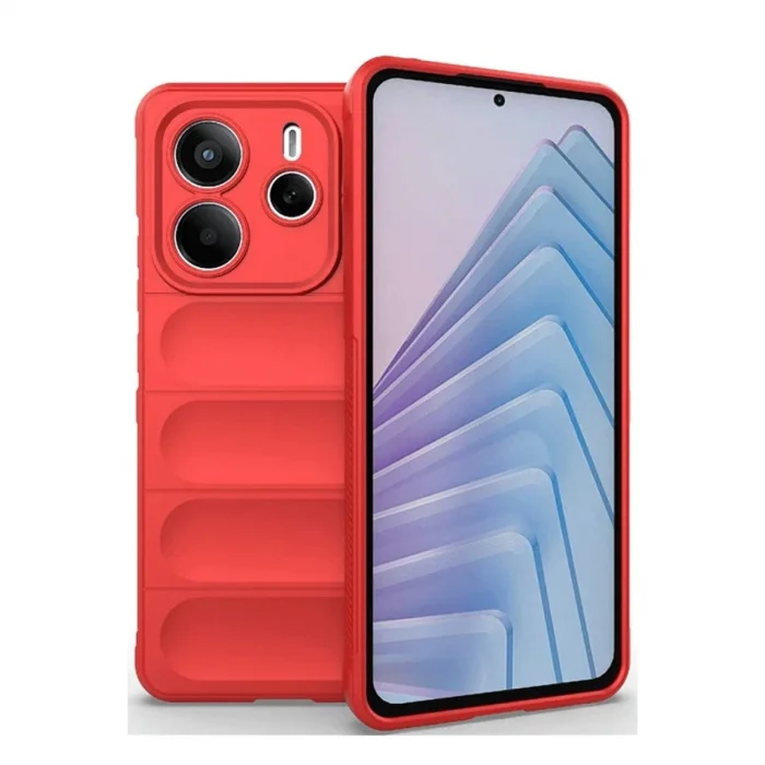 BUĞZ Xiaomi Redmi Note 14 4g Kılıf Optimum Silikon - Kırmızı