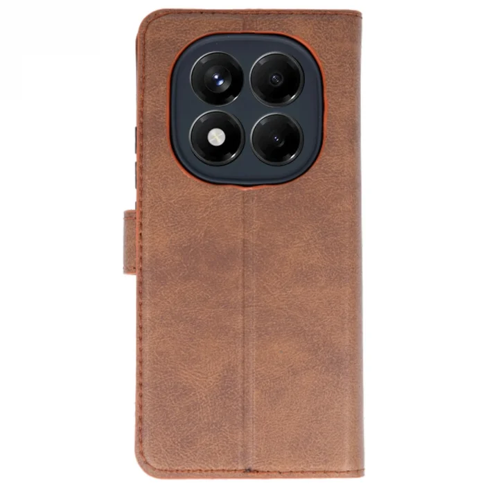 BUĞZ Xiaomi Redmi Note 14 4g Kılıf Trend S Plus Kapaklı Kılıf - Taba