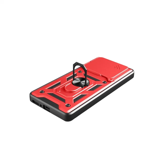 BUĞZ Xiaomi Redmi Note 14 4g Pars Lens Yüzüklü Silikon - Kırmızı