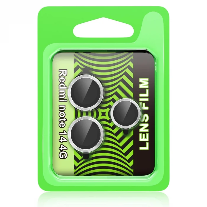 BUĞZ Xiaomi Redmi Note 14 4g Raze Metal Kamera Lens - Gümüş