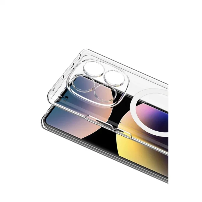 BUĞZ Xiaomi Redmi Note 14 Pro 4g Combo Sert Şeffaf Magsafe Kapak - Şeffaf