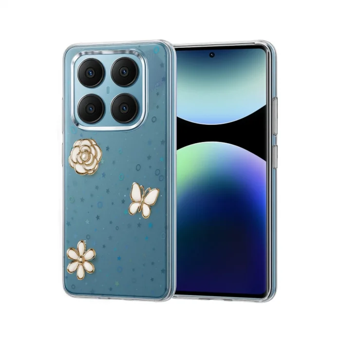 BUĞZ Xiaomi Redmi Note 14 Pro 4g Fiyonk Desenli Kapak - Desen 10