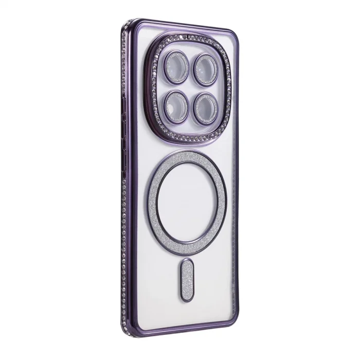 BUĞZ Xiaomi Redmi Note 14 Pro 4g Joke Simli Magneticsafe Kılıf - Derin Mor