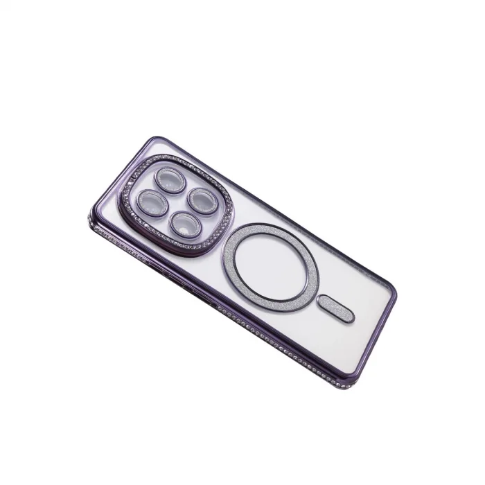 BUĞZ Xiaomi Redmi Note 14 Pro 4g Joke Simli Magneticsafe Kılıf - Derin Mor