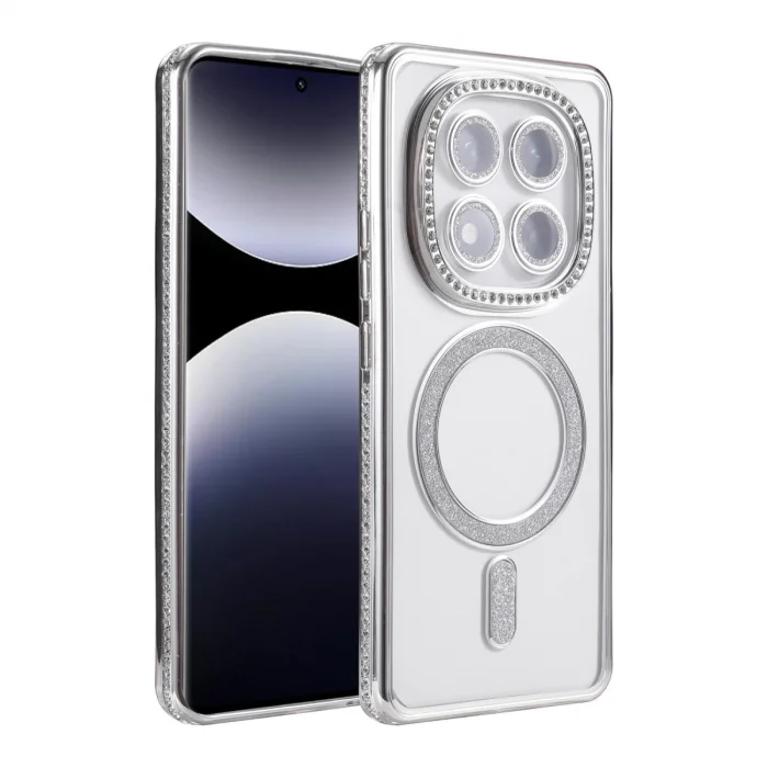 BUĞZ Xiaomi Redmi Note 14 Pro 4g Joke Simli Magneticsafe Kılıf - Gümüş