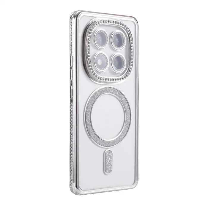 BUĞZ Xiaomi Redmi Note 14 Pro 4g Joke Simli Magneticsafe Kılıf - Gümüş