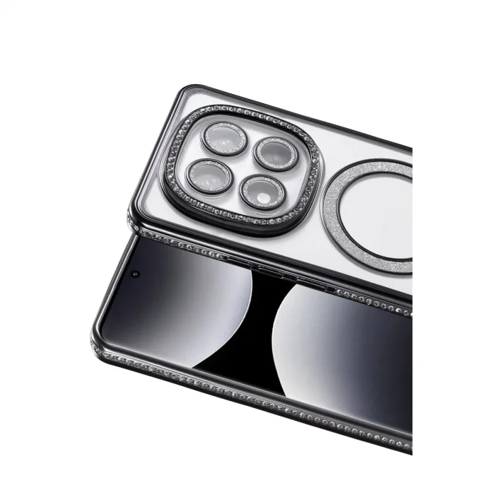 BUĞZ Xiaomi Redmi Note 14 Pro 4g Joke Simli Magneticsafe Kılıf - Siyah