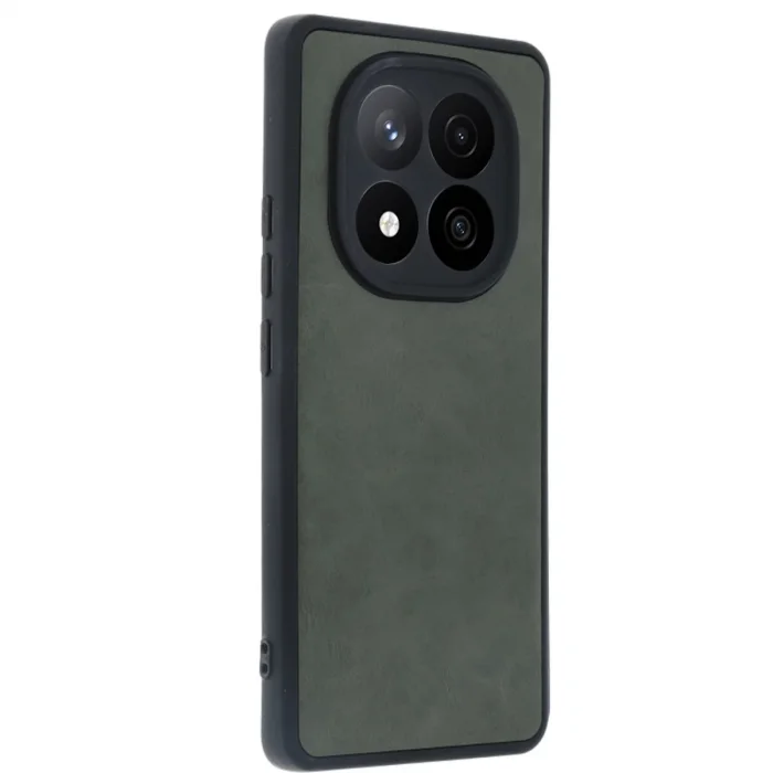 BUĞZ Xiaomi Redmi Note 14 Pro 4g Kılıf Aras Deri Kapak - Koyu Yeşil