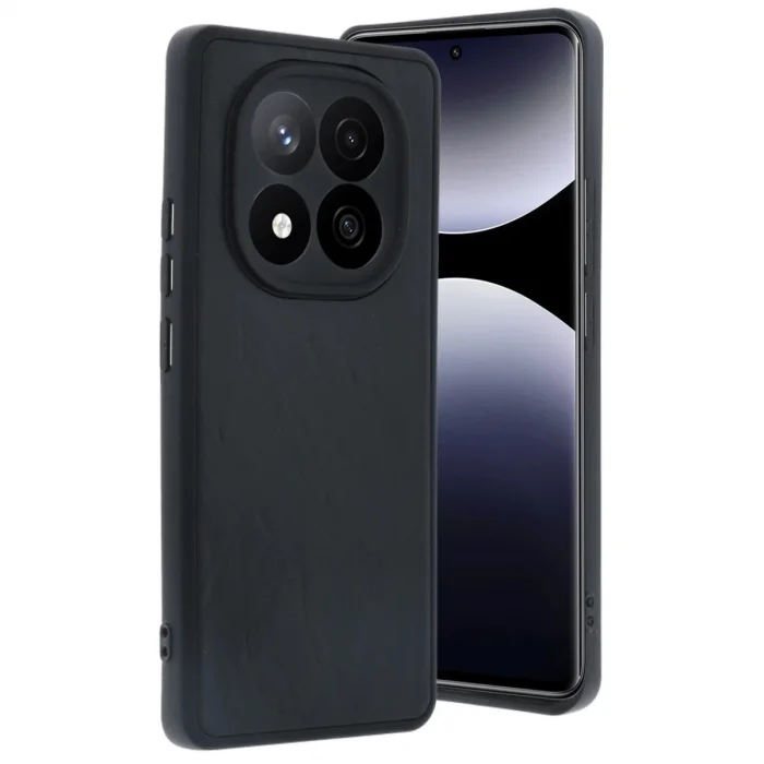 BUĞZ Xiaomi Redmi Note 14 Pro 4g Kılıf Aras Deri Kapak - Siyah