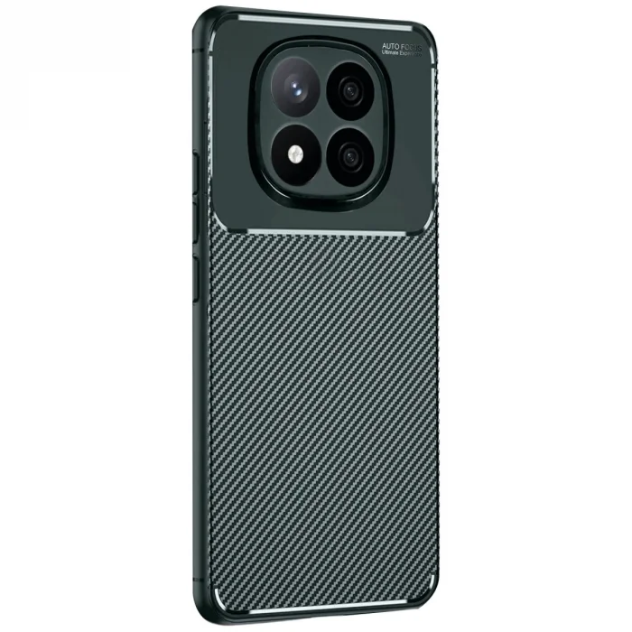 BUĞZ Xiaomi Redmi Note 14 Pro 4g Kılıf Auto Focus Karbon Kapak - Koyu Yeşil