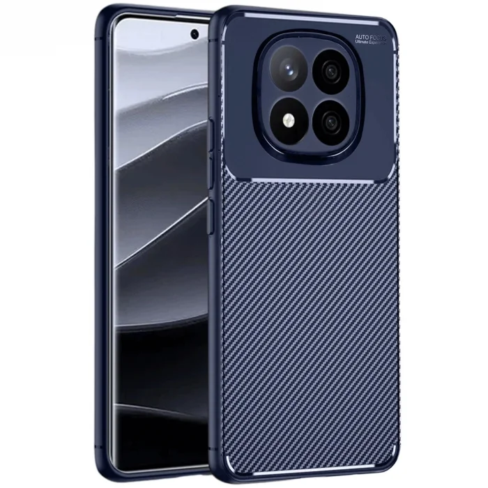 BUĞZ Xiaomi Redmi Note 14 Pro 4g Kılıf Auto Focus Karbon Kapak - Lacivert
