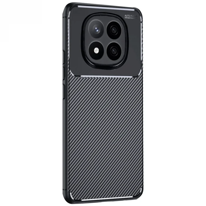 BUĞZ Xiaomi Redmi Note 14 Pro 4g Kılıf Auto Focus Karbon Kapak - Siyah