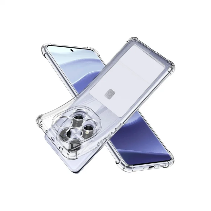 BUĞZ Xiaomi Redmi Note 14 Pro 4g Kılıf Kart Şeffaf Silikon - Şeffaf