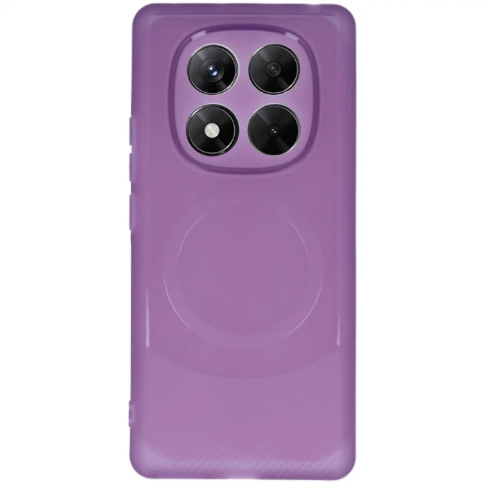 BUĞZ Xiaomi Redmi Note 14 Pro 4g Kılıf Maya Karbon Kapak - Mürdüm