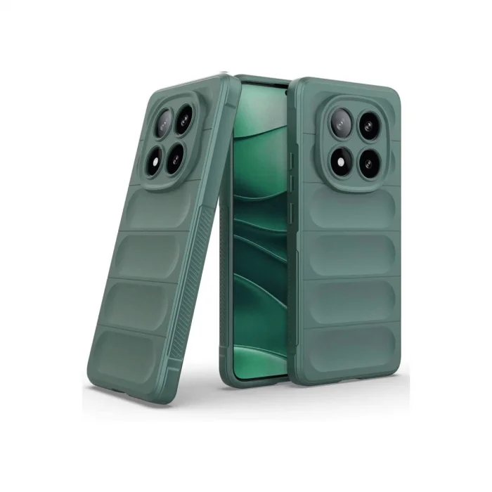 BUĞZ Xiaomi Redmi Note 14 Pro 4g Kılıf Optimum Silikon - Koyu Yeşil