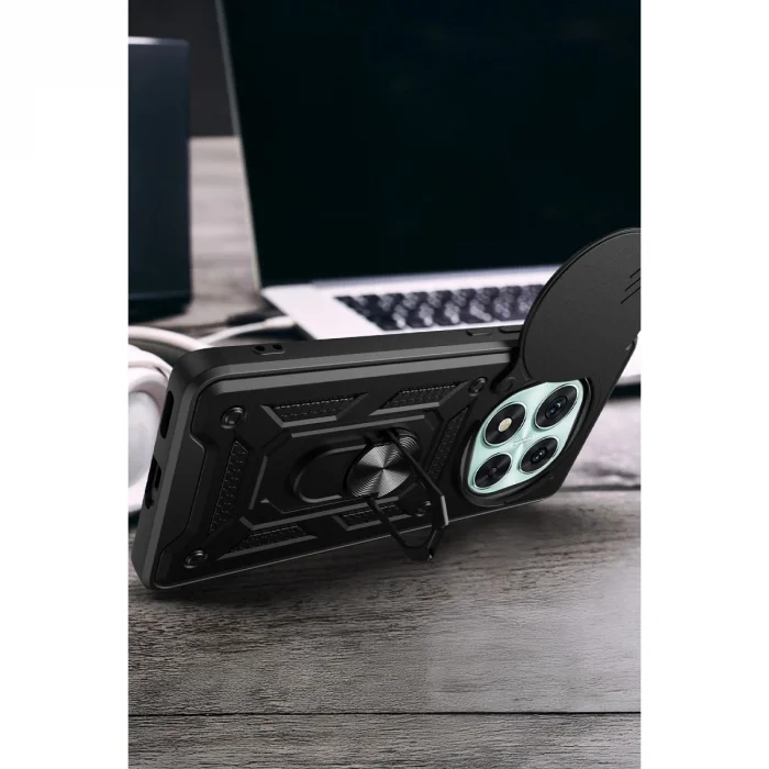 BUĞZ Xiaomi Redmi Note 14 Pro 4g Kılıf Pars Lens Yüzüklü Silikon - Kırmızı