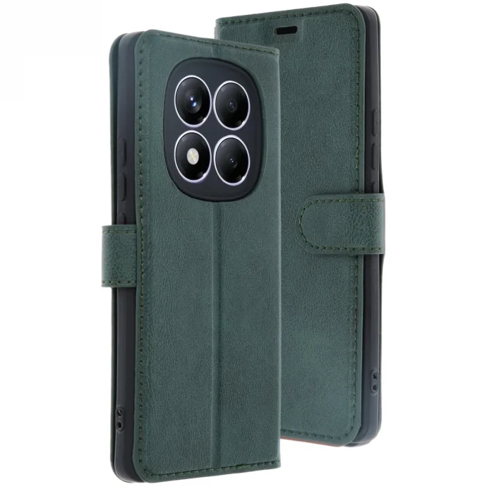 BUĞZ Xiaomi Redmi Note 14 Pro 4g Kılıf Trend S Plus Kapaklı Kılıf - Yeşil