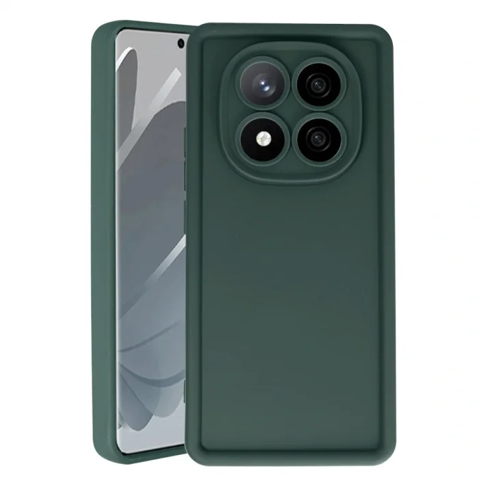 BUĞZ Xiaomi Redmi Note 14 Pro 4g Kılıf Viera Silikon - Koyu Yeşil