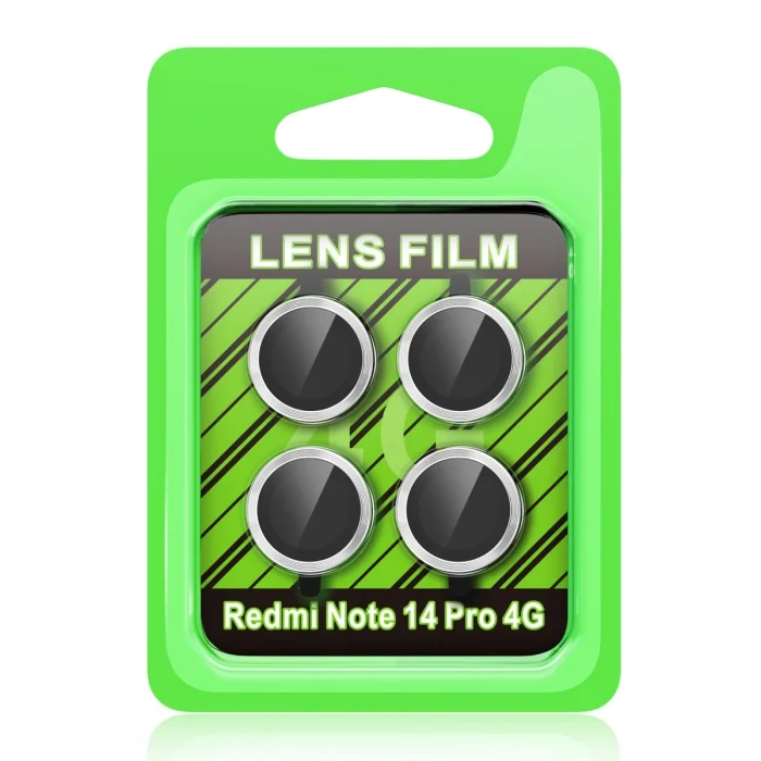 BUĞZ Xiaomi Redmi Note 14 Pro 4g Raze Metal Kamera Lens - Gümüş