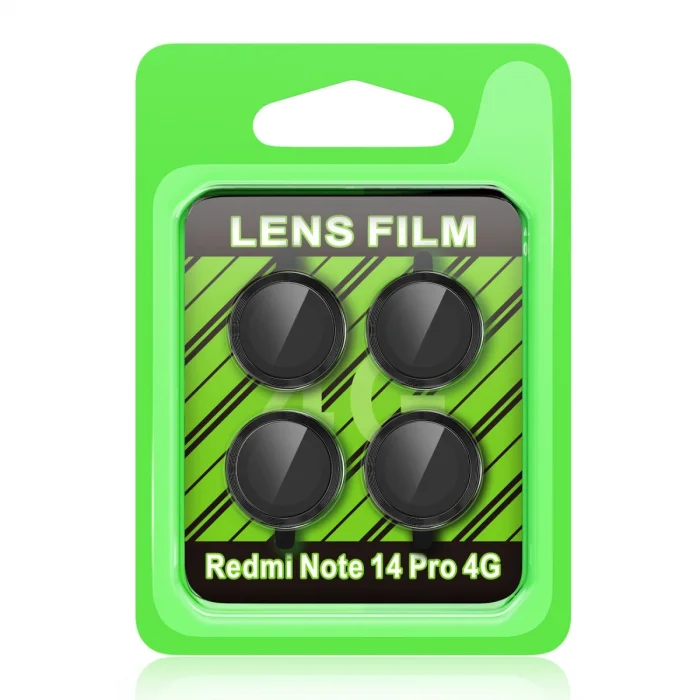 BUĞZ Xiaomi Redmi Note 14 Pro 4g Raze Metal Kamera Lens - Siyah