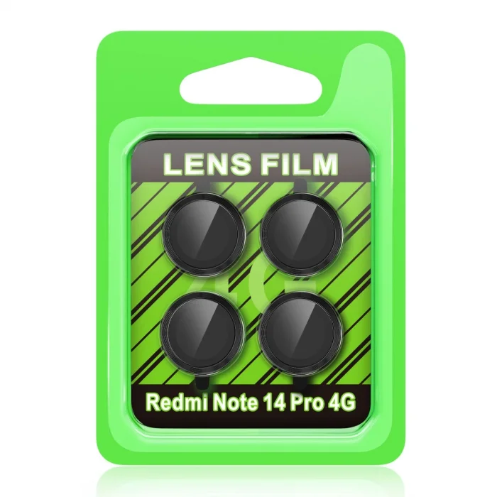 BUĞZ Xiaomi Redmi Note 14 Pro 4g Raze Metal Kamera Lens - Siyah