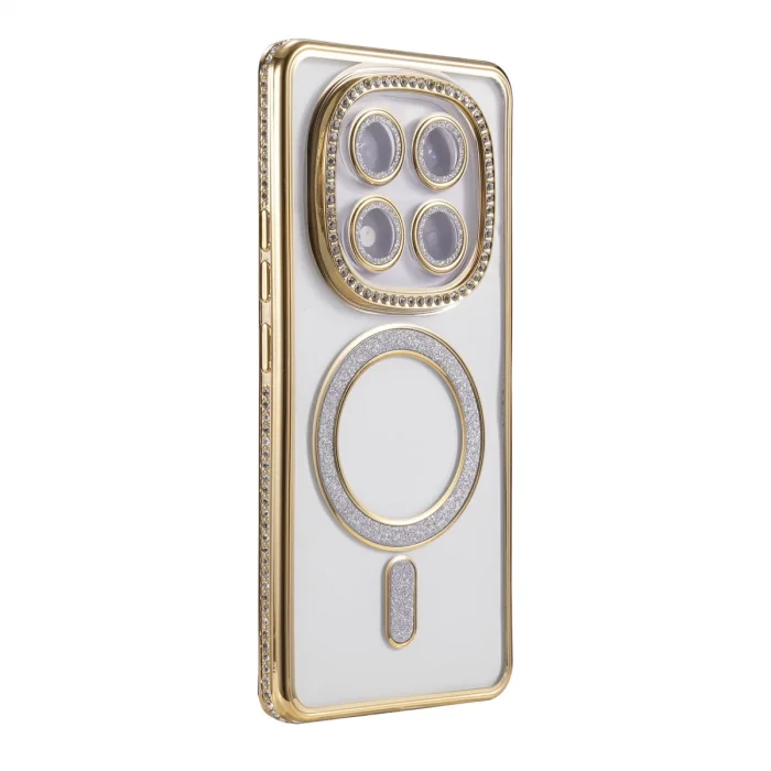 BUĞZ Xiaomi Redmi Note 14 Pro 5g Joke Simli Magneticsafe Kılıf - Gold