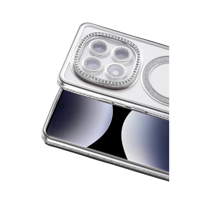 BUĞZ Xiaomi Redmi Note 14 Pro 5g Joke Simli Magneticsafe Kılıf - Gümüş