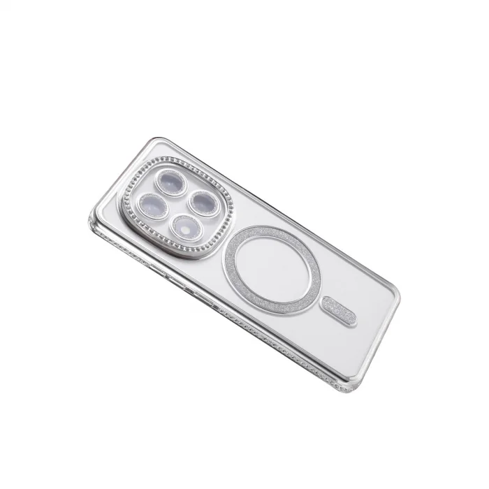 BUĞZ Xiaomi Redmi Note 14 Pro 5g Joke Simli Magneticsafe Kılıf - Gümüş