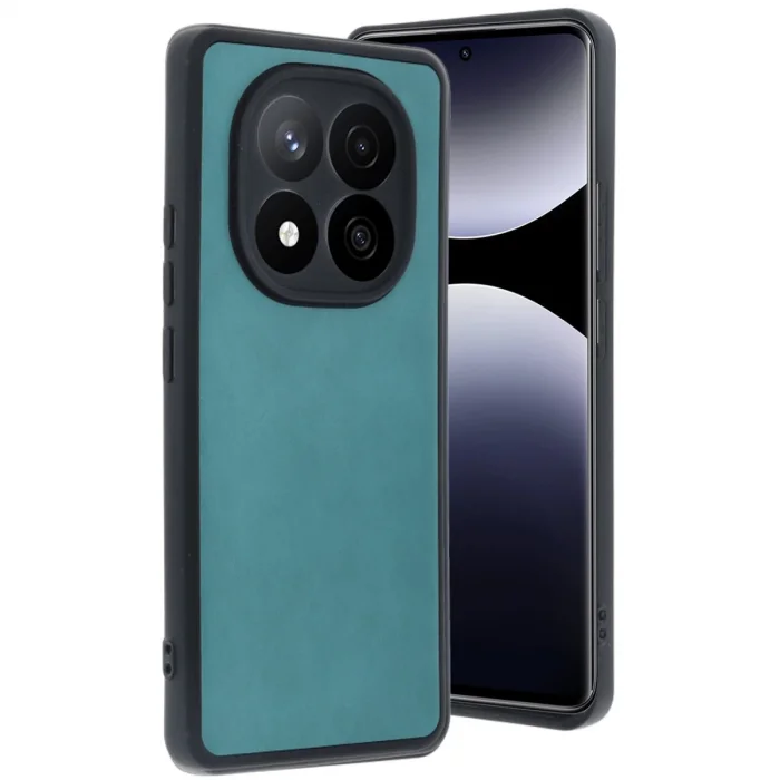 BUĞZ Xiaomi Redmi Note 14 Pro 5g Kılıf Aras Deri Kapak - Açık Yeşil