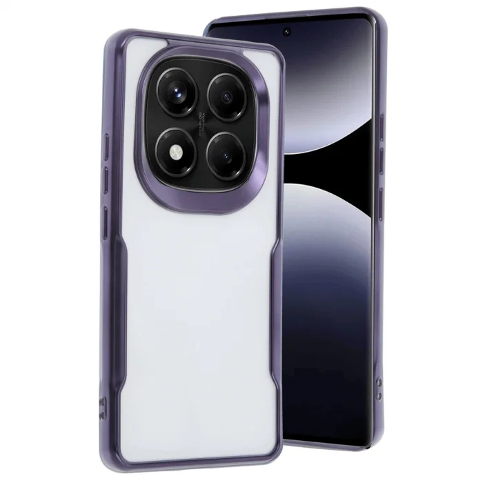 BUĞZ Xiaomi Redmi Note 14 Pro 5g Kılıf Boyi Silikon Kapak - Derin Mor