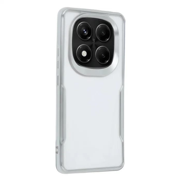 BUĞZ Xiaomi Redmi Note 14 Pro 5g Kılıf Boyi Silikon Kapak - Gümüş