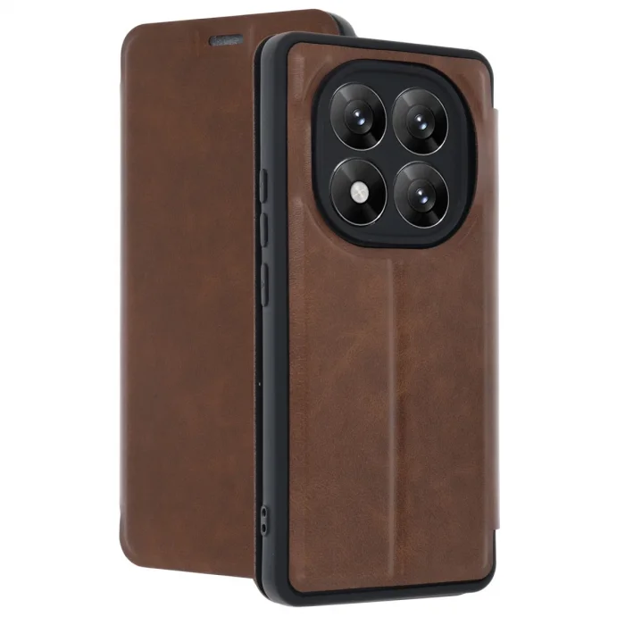 BUĞZ Xiaomi Redmi Note 14 Pro 5g Kılıf Flip Cover - Taba