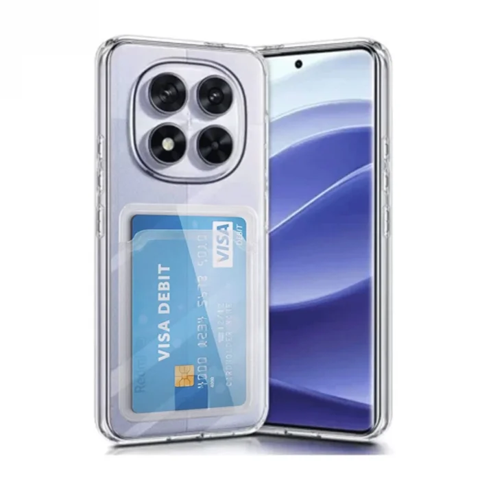 BUĞZ Xiaomi Redmi Note 14 Pro 5g Kılıf Kart Şeffaf Silikon - Şeffaf