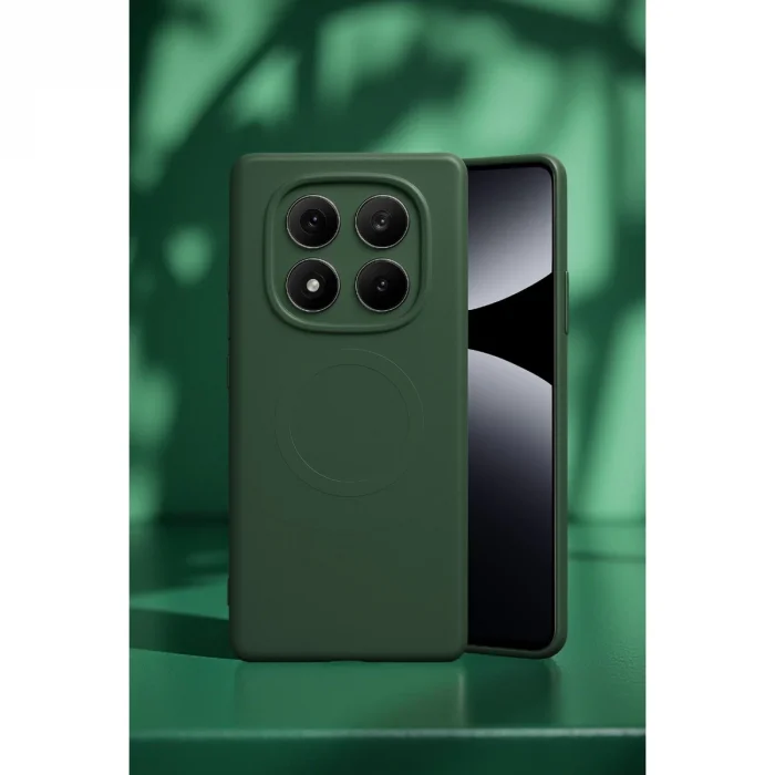 BUĞZ Xiaomi Redmi Note 14 Pro 5g Kılıf Maya Karbon Kapak - Koyu Yeşil