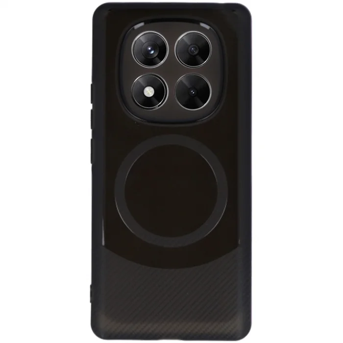 BUĞZ Xiaomi Redmi Note 14 Pro 5g Kılıf Maya Karbon Kapak - Siyah