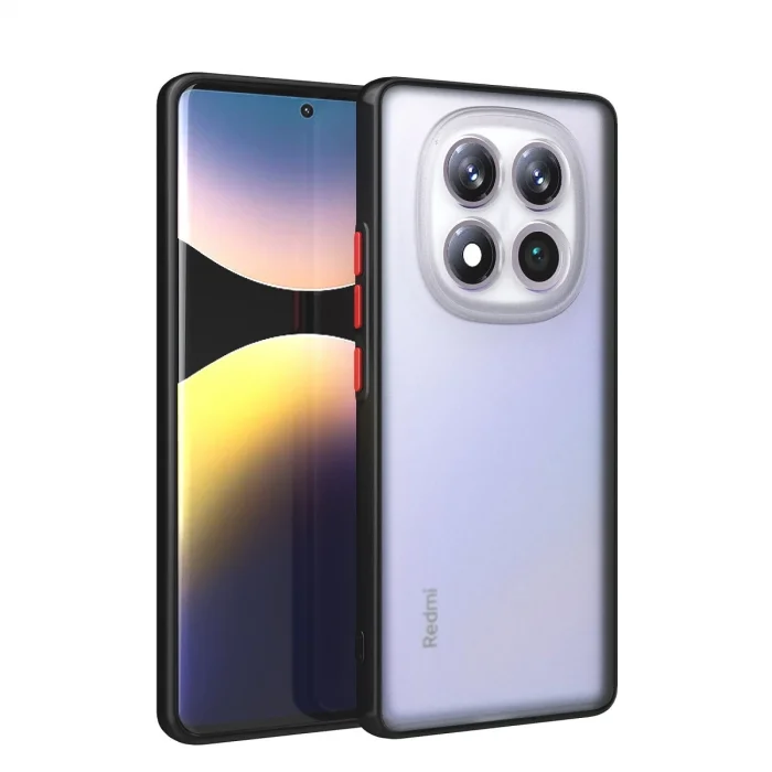 BUĞZ Xiaomi Redmi Note 14 Pro 5g Kılıf Montreal Silikon Kapak - Siyah