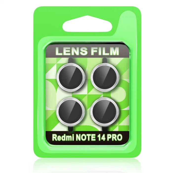 BUĞZ Xiaomi Redmi Note 14 Pro 5g Raze Metal Kamera Lens - Gümüş