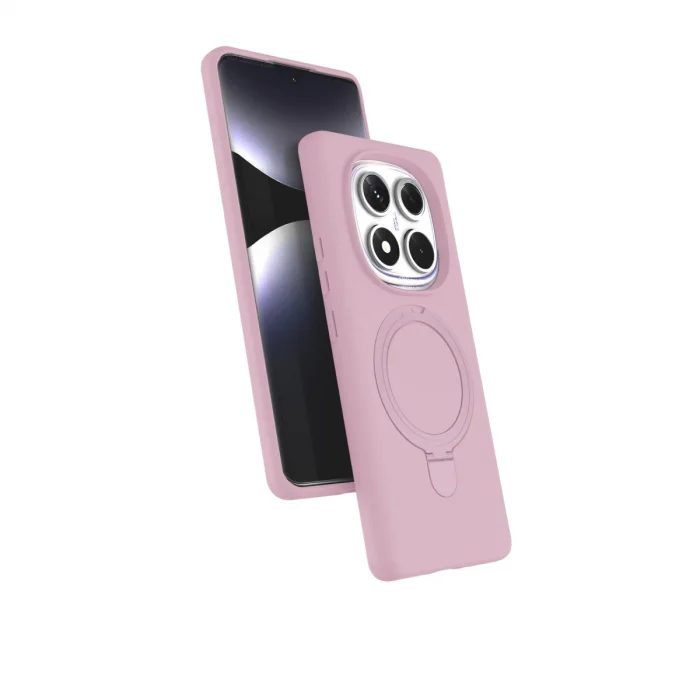 BUĞZ Xiaomi Redmi Note 14 Pro 5g Regal Magsafe Standlı Kapak - Açık Pembe