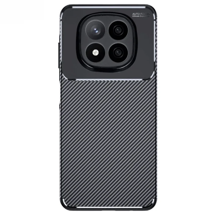 BUĞZ Xiaomi Redmi Note 14 Pro Plus Kılıf Auto Focus Karbon Kapak - Siyah