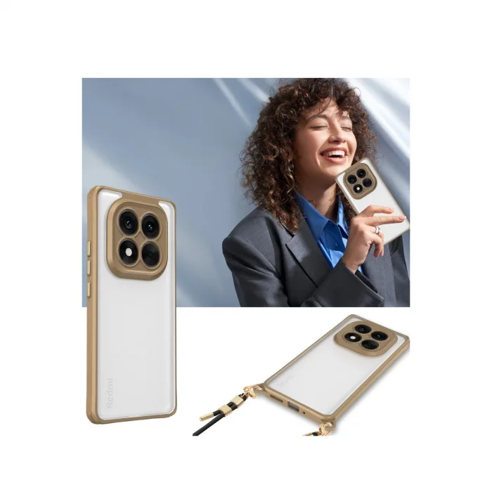 BUĞZ Xiaomi Redmi Note 14 Pro Plus Kılıf Penta Silikon Kılıf - Çöl Titanyum