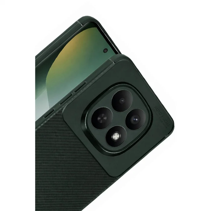 BUĞZ Xiaomi Redmi Note 15 4g Auto Focus Karbon Kapak - Koyu Yeşil