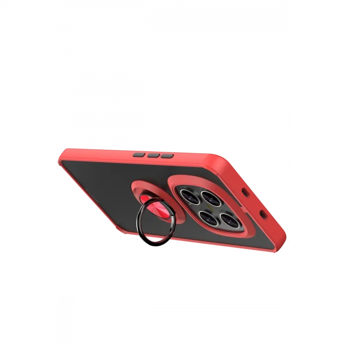 BUĞZ Xiaomi Redmi Note 15 4g Montreal Yüzüklü Silikon Kapak - Kırmızı