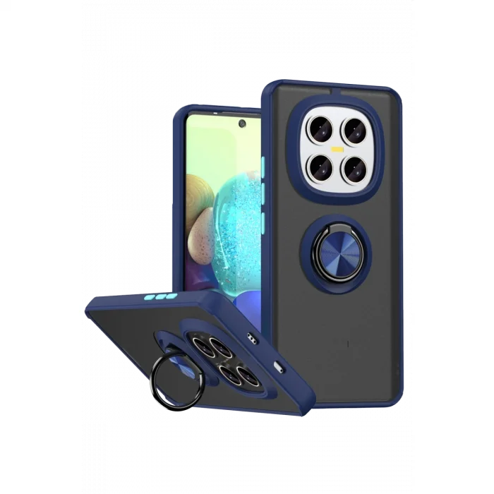 BUĞZ Xiaomi Redmi Note 15 4g Montreal Yüzüklü Silikon Kapak - Lacivert