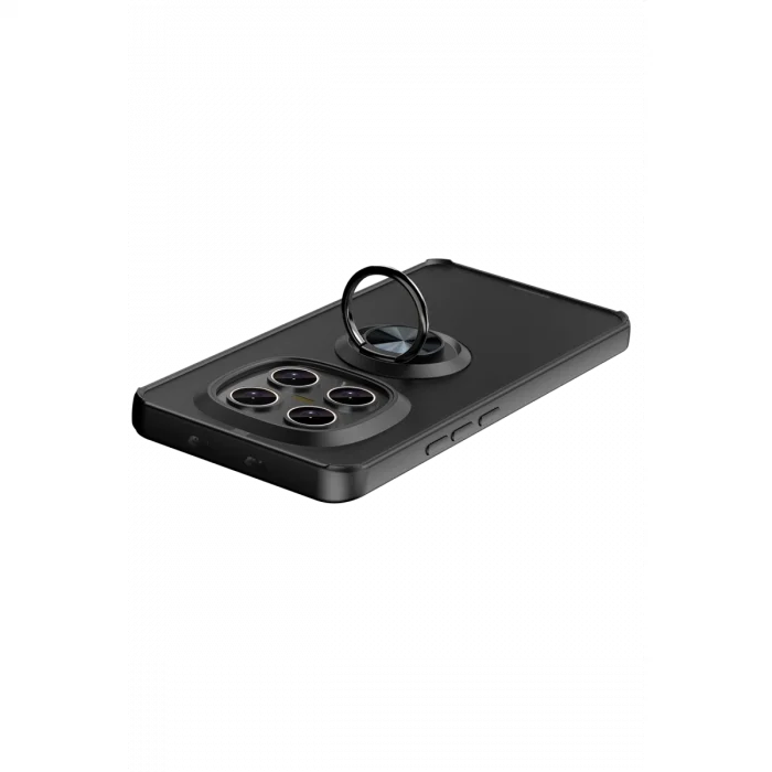 BUĞZ Xiaomi Redmi Note 15 4g Montreal Yüzüklü Silikon Kapak - Siyah