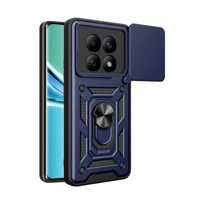 BUĞZ Xiaomi Redmi Note 15 4g Pars Lens Yüzüklü Silikon - Lacivert