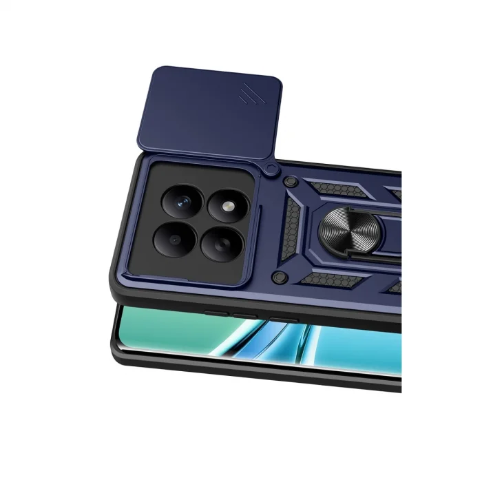 BUĞZ Xiaomi Redmi Note 15 4g Pars Lens Yüzüklü Silikon - Lacivert