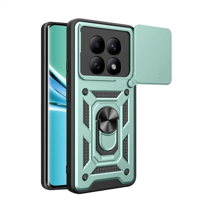 BUĞZ Xiaomi Redmi Note 15 4g Pars Lens Yüzüklü Silikon - Yeşil