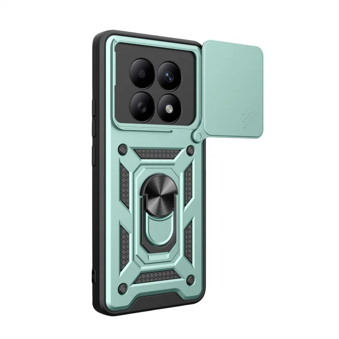 BUĞZ Xiaomi Redmi Note 15 4g Pars Lens Yüzüklü Silikon - Yeşil